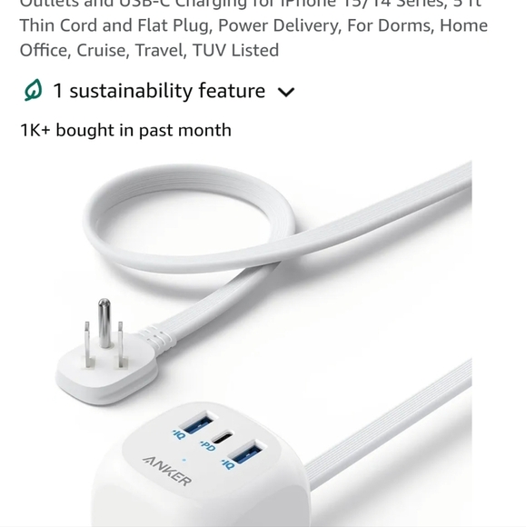 Anker series 3 charging strip open box - Picture 1 of 7